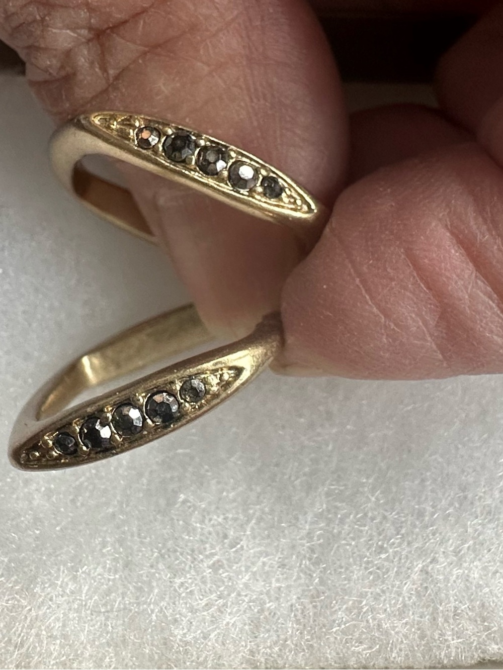Gold Monet Black Stone Earrings